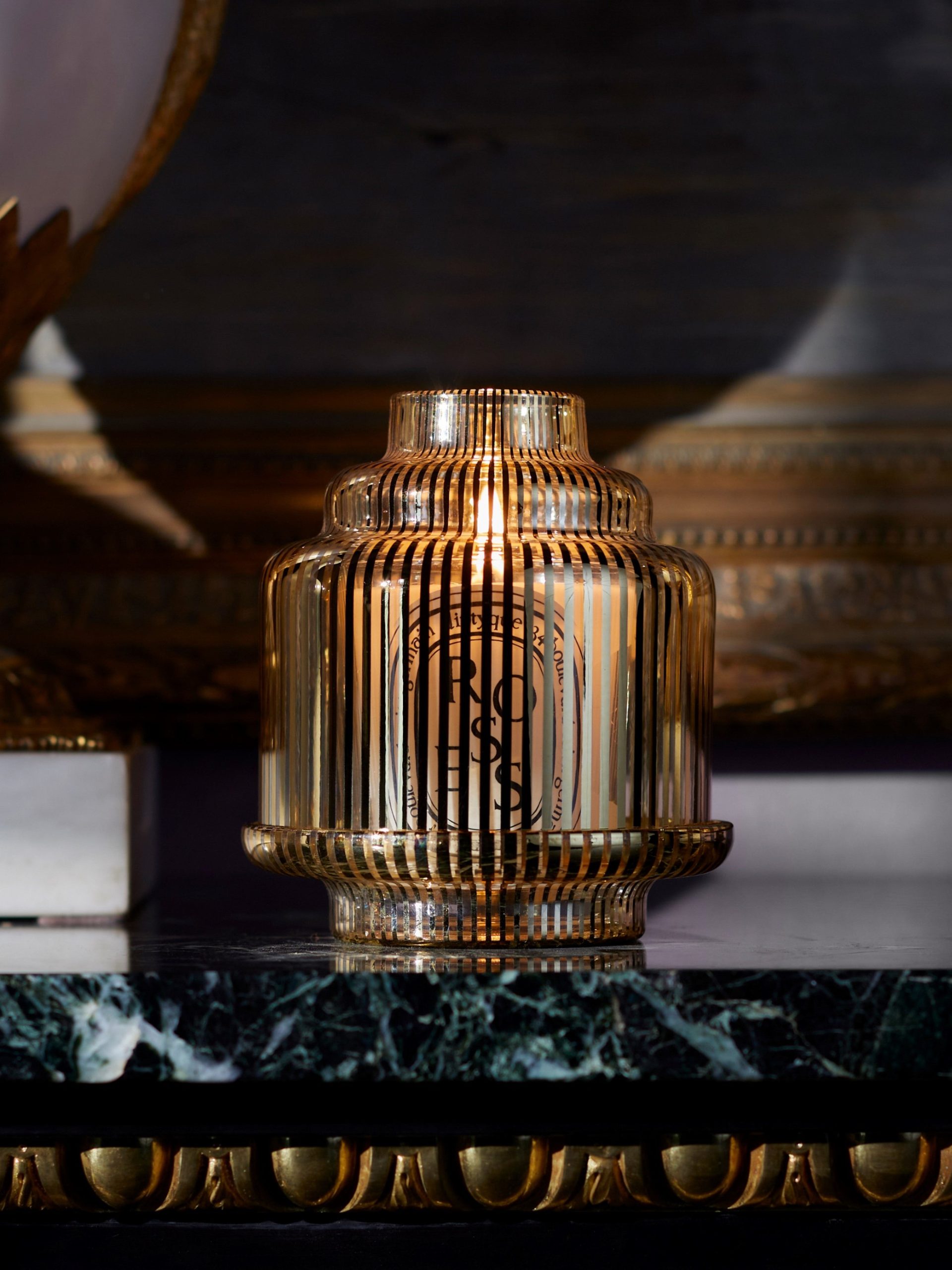 Golden Pyramid candle holder - For classic candles - Image 3
