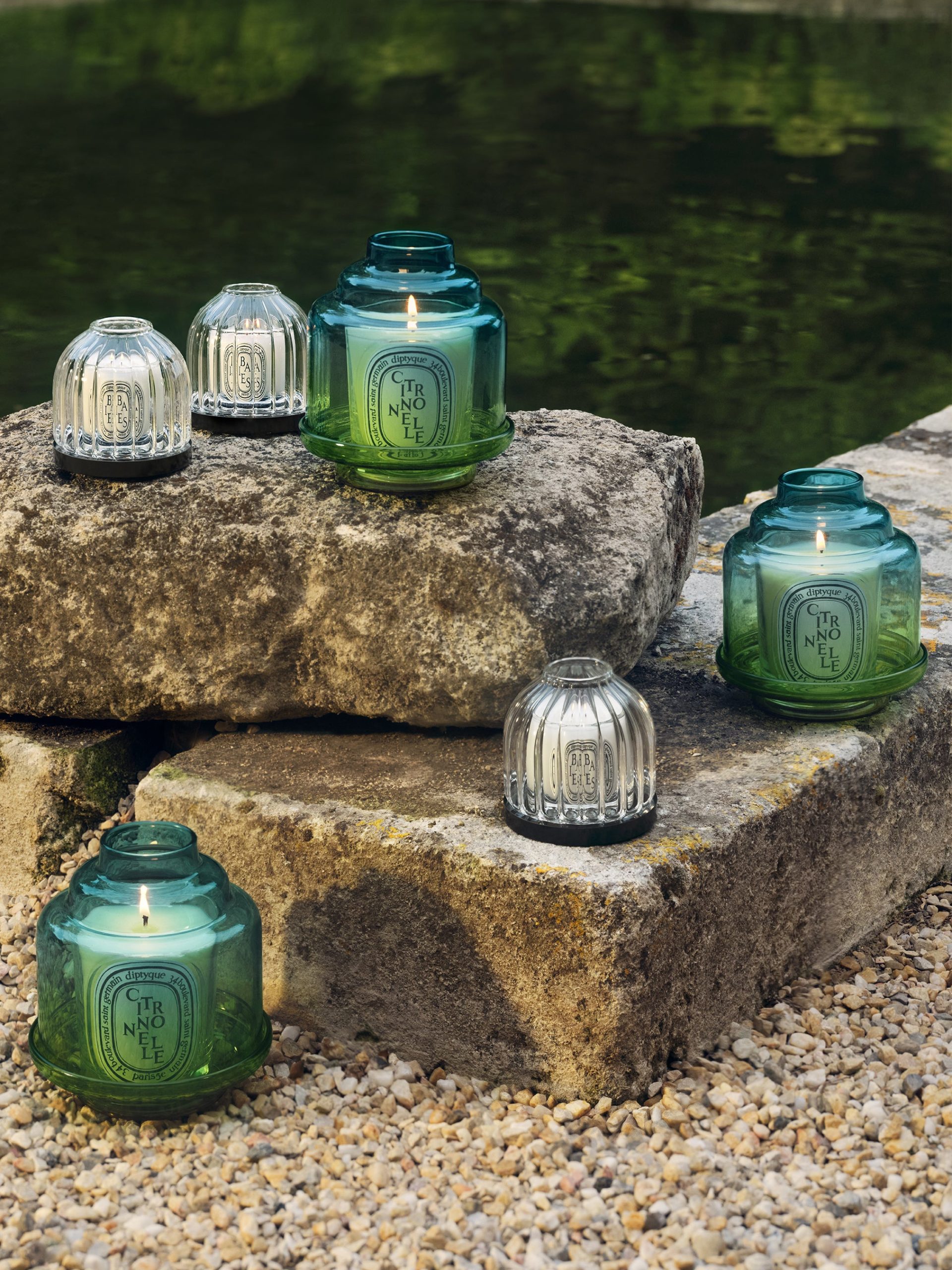 Water Garden Pyramid Candle Holder - For classic candles - Image 4