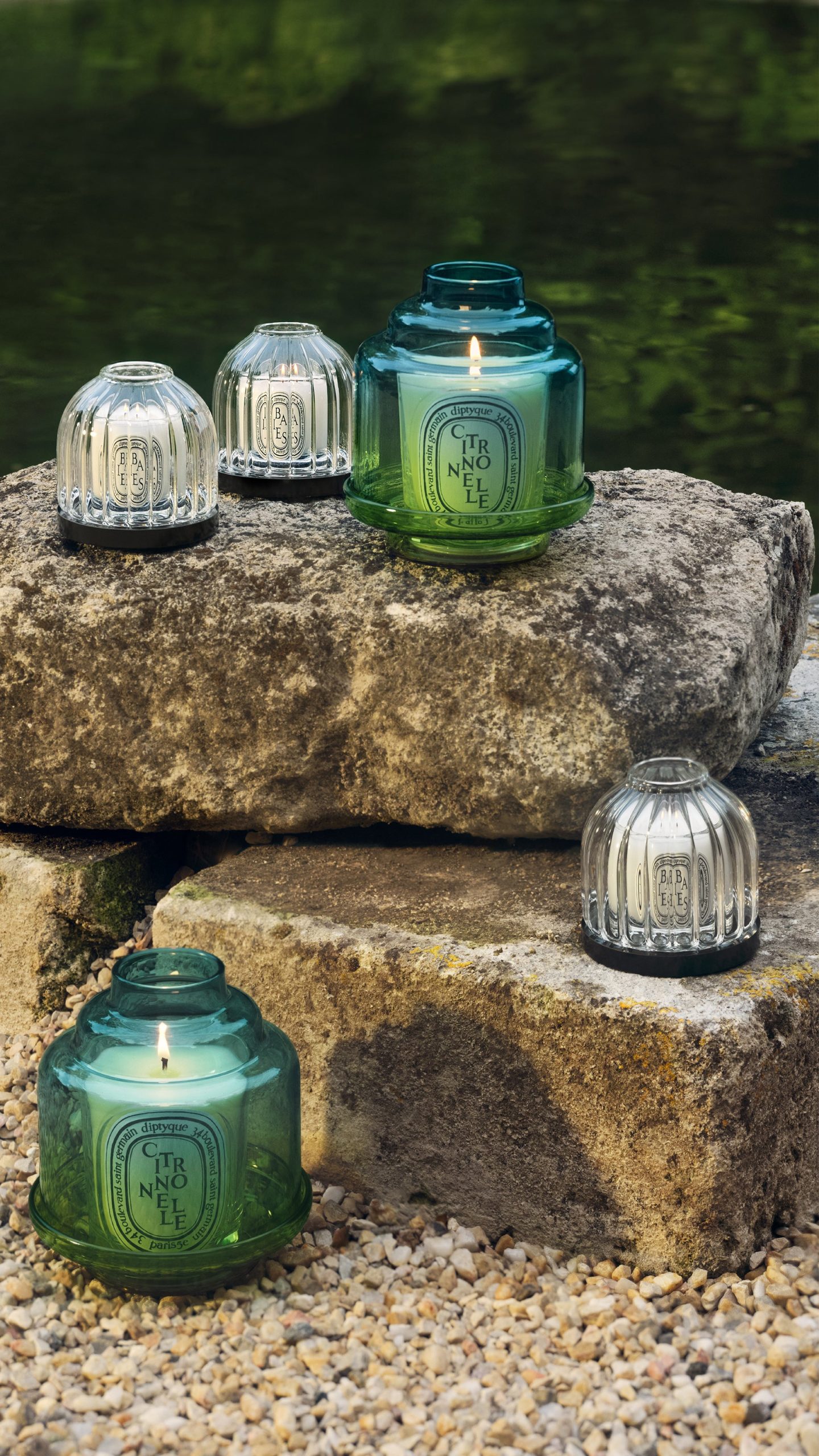 Water Garden Pyramid Candle Holder - For classic candles - Image 5