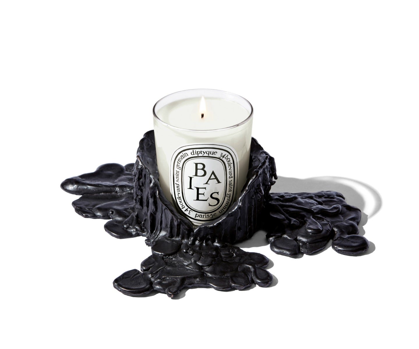 Medium black bronze candle holder - For classic candles - Image 9